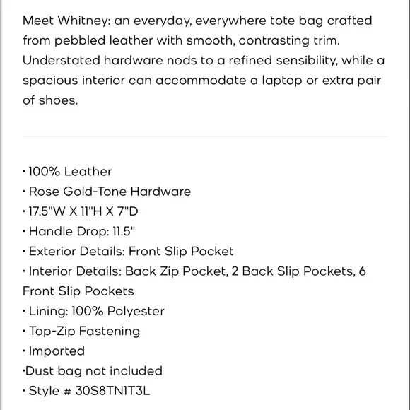 Michael Kors Whitney leather large Tote Bag - Picture 2 of 16